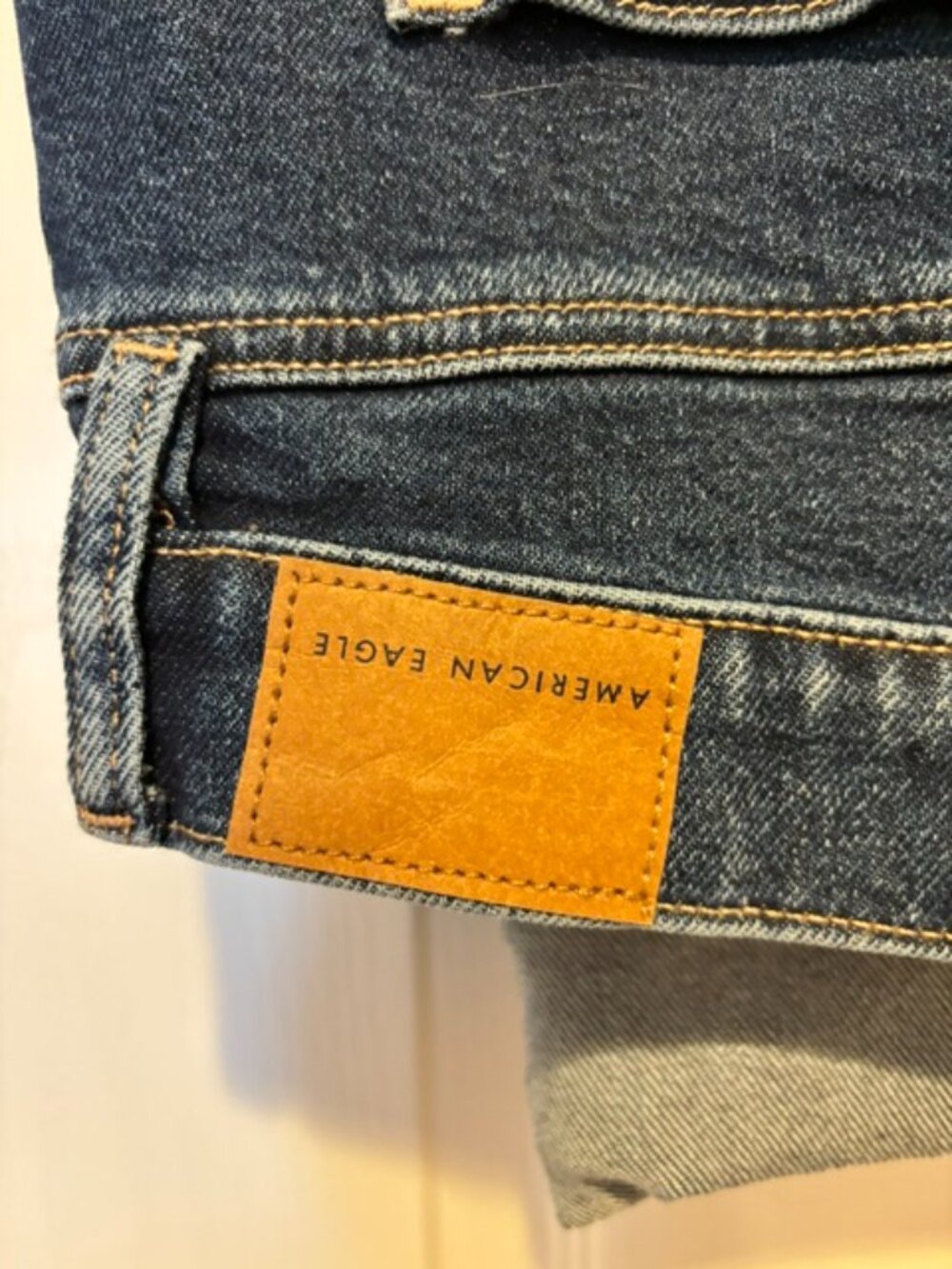 AE  High-Waisted Straight Jean Sz 14 - Picture 5 of 6